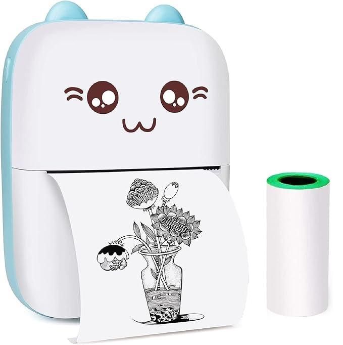 Cute Mini Portable Thermal Printer – Wireless Pocket Label & Photo Printer