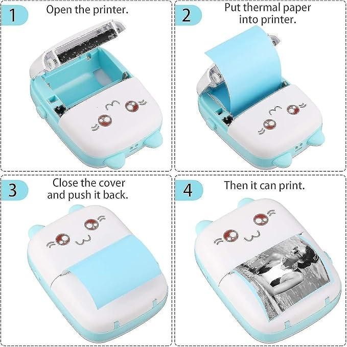 Cute Mini Portable Thermal Printer – Wireless Pocket Label & Photo Printer