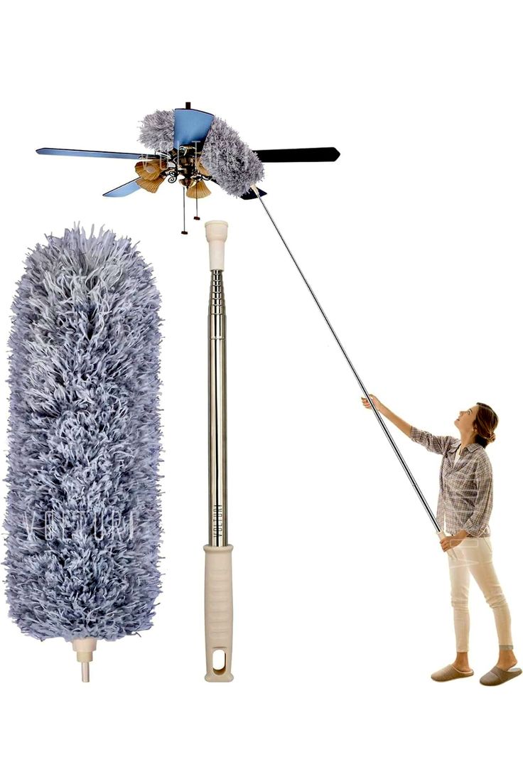 Telescopic Microfiber Ceiling Fan & Cobweb Duster | Extendable Long Handle Cleaning Brush
