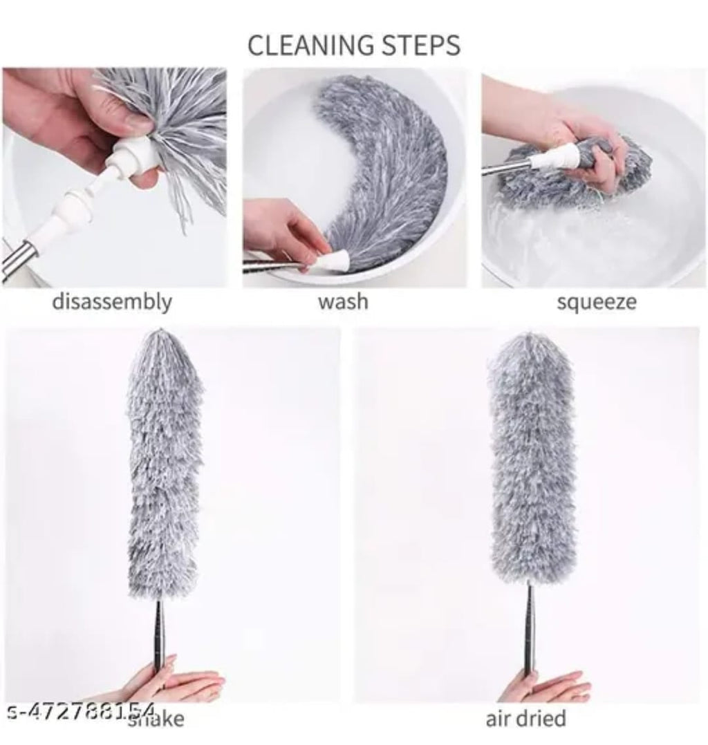 Telescopic Microfiber Ceiling Fan & Cobweb Duster | Extendable Long Handle Cleaning Brush