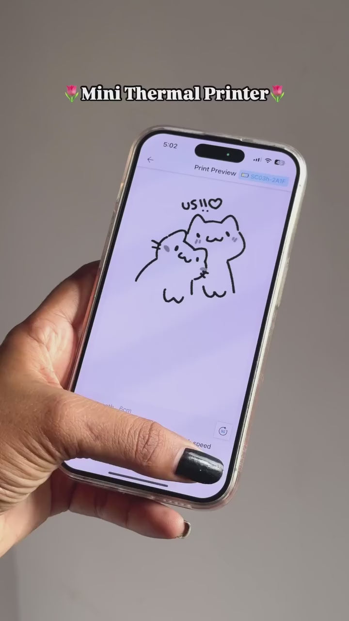 Cute Mini Portable Thermal Printer – Wireless Pocket Label & Photo Printer